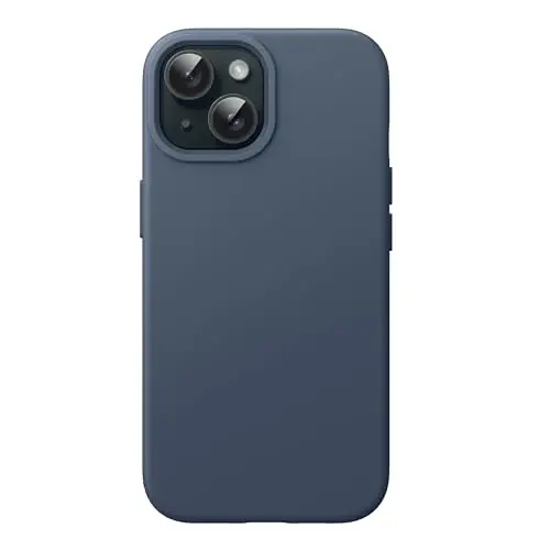 JETech Silicone Case for iPhone 15 6.1-Inch, Silky-Soft Touch Full-Body Protective Phone Case, Shockproof Cover (Storm Blue) 
