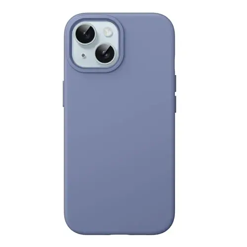 JETech Silicone Case for iPhone 15 6.1-Inch, Silky-Soft Touch Full-Body Protective Phone Case, Shockproof Cover (Winter Blue) 