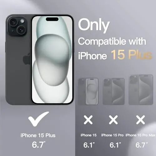 JETech Silicone Case for iPhone 15 Plus, Black | Silky Soft Touch, Shockproof Protection, Scratch Resistant, Microfiber Lining - 2