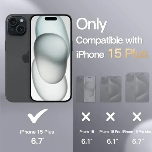 JETech Silicone Case for iPhone 15 Plus, Black | Silky Soft Touch, Shockproof Protection, Scratch Resistant, Microfiber Lining - JETech (1)