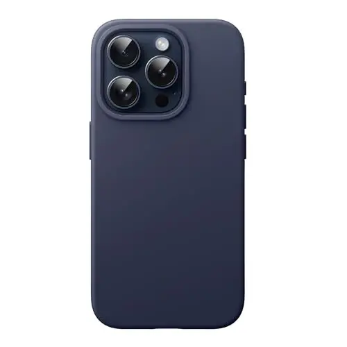 JETech Silicone Case for iPhone 15 Pro Max 6.7-Inch, Silky-Soft Touch Full-Body Protective Phone Case, Shockproof Cover (Blue) 