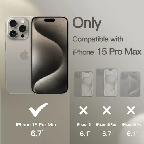 JETech Silicone Case for iPhone 15 Pro Max 6.7-Inch, Silky-Soft Touch Full-Body Protective Phone Case, Shockproof Cover (Clay) - 2