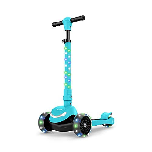 Jetson Jupiter Mini Çocuklar 3 Tekerlekli Aydınlatmalı Kic Scooter, Direksiyon ve Tekerleklerde Işıklar, 8 Farklı Işık Desenleri, Ayarlanabilir Direksiyon, Arka Fren, Kolay Katlanma Mekanizması, 3 Yaş ve Üzeri - 1