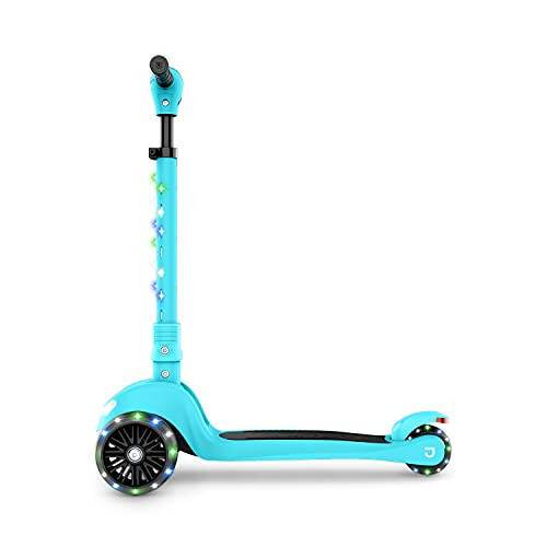 Jetson Jupiter Mini Çocuklar 3 Tekerlekli Aydınlatmalı Kic Scooter, Direksiyon ve Tekerleklerde Işıklar, 8 Farklı Işık Desenleri, Ayarlanabilir Direksiyon, Arka Fren, Kolay Katlanma Mekanizması, 3 Yaş ve Üzeri - 4