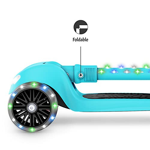 Jetson Jupiter Mini Çocuklar 3 Tekerlekli Aydınlatmalı Kic Scooter, Direksiyon ve Tekerleklerde Işıklar, 8 Farklı Işık Desenleri, Ayarlanabilir Direksiyon, Arka Fren, Kolay Katlanma Mekanizması, 3 Yaş ve Üzeri - 6