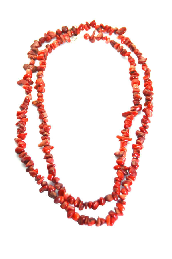 JEWELLERY Coral Natural Stone Both Short and Long Women's Necklace - 3