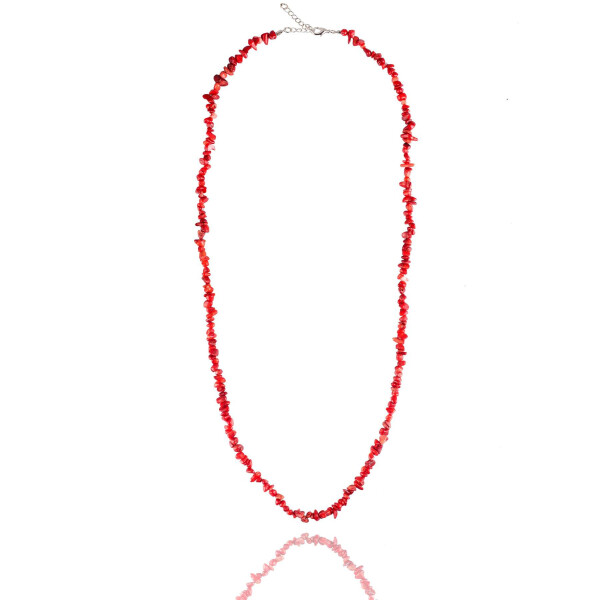 JEWELLERY Coral Natural Stone Both Short and Long Women's Necklace - 5