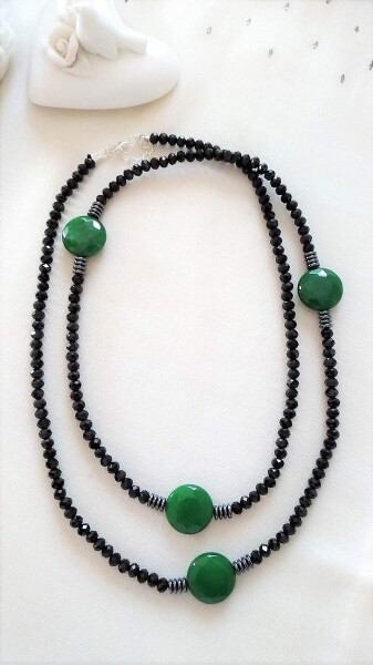 JEWELLERY Custom Design Jade Natural Stone Women's Necklace - 9