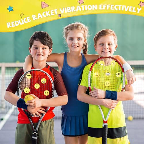 Jexine 30 Pcs Tennis Vibration Dampener Silicone Tennis Racket Dampener Cute Tennis Supplies for Gift (Assorted) - 5