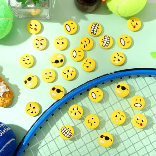 Jexine 30 Pcs Tennis Vibration Dampener Silicone Tennis Racket Dampener Cute Tennis Supplies for Gift (Assorted) - 6