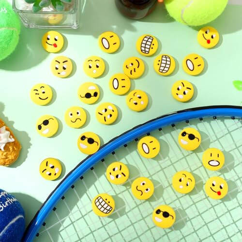 Jexine 30 Pcs Tennis Vibration Dampener Silicone Tennis Racket Dampener Cute Tennis Supplies for Gift (Assorted) - 6