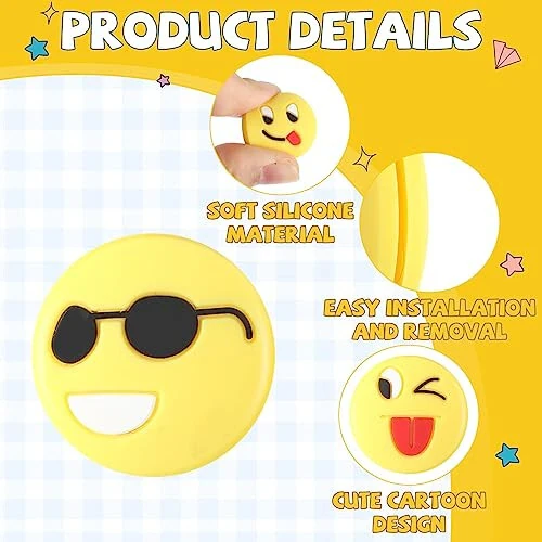 Jexine 30 Pcs Tennis Vibration Dampener Silicone Tennis Racket Dampener Cute Tennis Supplies for Gift (Assorted) - 9