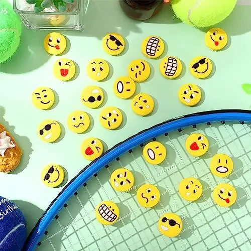 Jexine 30 Pcs Tennis Vibration Dampener Silicone Tennis Racket Dampener Cute Tennis Supplies for Gift (Assorted) - 11