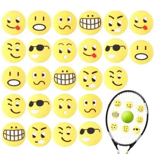 Jexine 30 Pcs Tennis Vibration Dampener Silicone Tennis Racket Dampener Cute Tennis Supplies for Gift (Assorted) - 1