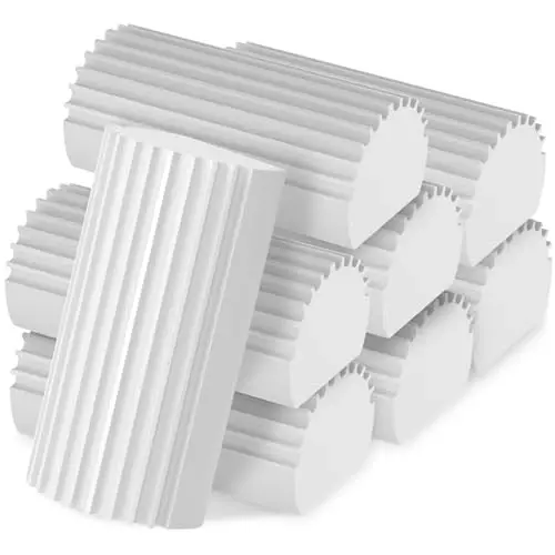 Jeymei 8-Pack Damp Clean Duster Sponge, Sponge Cleaning Brush, Duster for Cleaning Blinds, Glass, Baseboards, Vents, Railings, Mirrors, Window Track Grooves and Faucets - 1