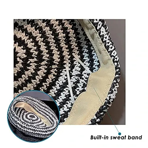 JH JOEJERRY Straw Beret Summer French Beret Hats for Women Artist Crochet Beret - 6