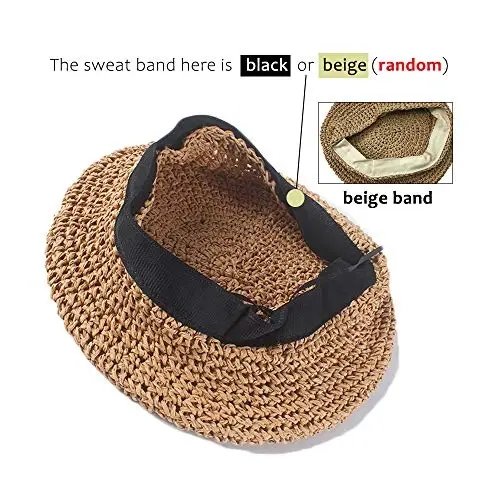 JH JOEJERRY Straw Beret Summer French Beret Hats for Women Artist Crochet Beret - 6