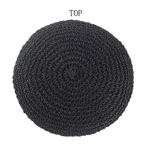 JH JOEJERRY Straw Beret Summer French Beret Hats for Women Artist Crochet Beret - 5