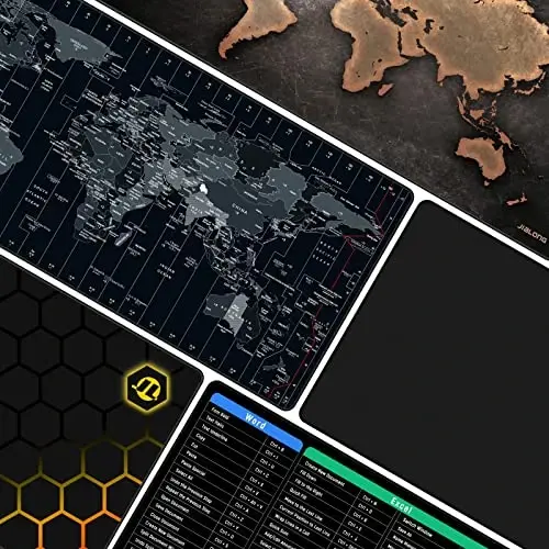 JIALONG Большой игровой коврик для мыши с нескользящей резиновой основой - Увеличенный коврик для стола XXL для игр, офиса и дома - 35,4x15,7 дюйма - 5