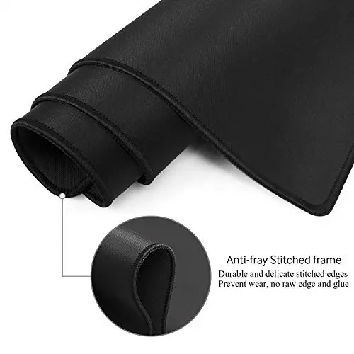 JIALONG Large Gaming Mouse Pad, Extended Mousepad with Black Stitched Edges, XXL Desk Mat, Big Computer Keyboard Mat for Gaming and Office, 35.4 x 15.7 inches - 2
