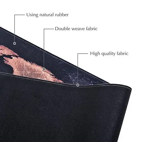 JIALONG Katta O'yin Mouse Padi, XXL Stol Mousepadi Tikilgan Qirralari bilan, O'yinchi, Ofis va Uy Retro Xaritasi uchun Sirpanmaydigan Klaviatura Padi - 6