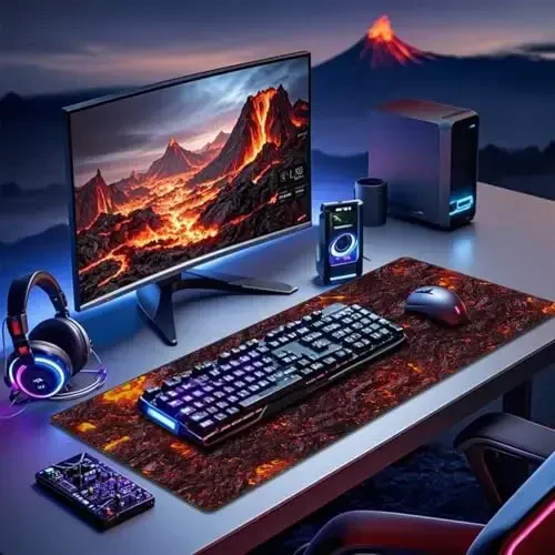 JIALONG Large Gaming Mouse Pad with Non-Slip Rubber Base - XXL Extended Desk Mat for Gaming, Office, and Home - 35.4x15.7 Inches - 5