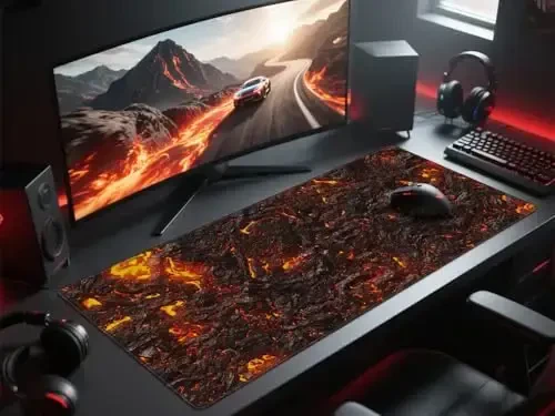 JIALONG Large Gaming Mouse Pad with Non-Slip Rubber Base - XXL Extended Desk Mat for Gaming, Office, and Home - 35.4x15.7 Inches - 6