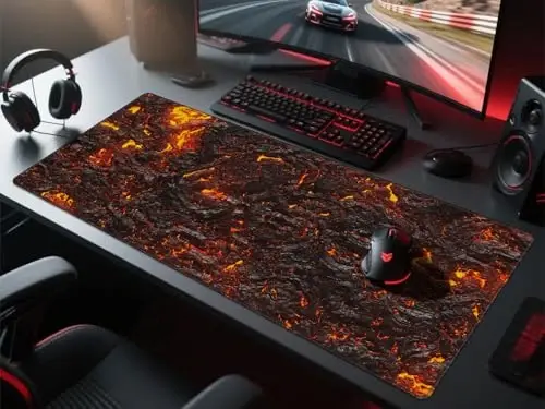 JIALONG Large Gaming Mouse Pad with Non-Slip Rubber Base - XXL Extended Desk Mat for Gaming, Office, and Home - 35.4x15.7 Inches - 4