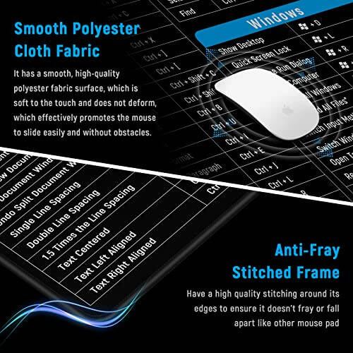 JIALONG Large Gaming Mouse Pad Desk Mat Office Software Excel Shortcuts Mousepad with Personalized Design Extended Size 35.4 X 15.7inches by Office Users - 3