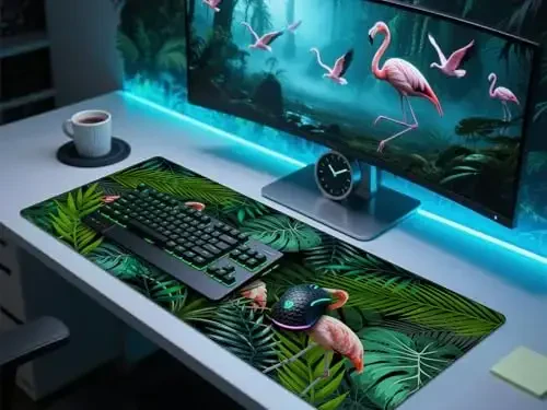 JIALONG Large Gaming Mouse Pad with Non-Slip Rubber Base - XXL Extended Desk Mat for Gaming, Office, and Home - 35.4x15.7 Inches Mousepad - 6