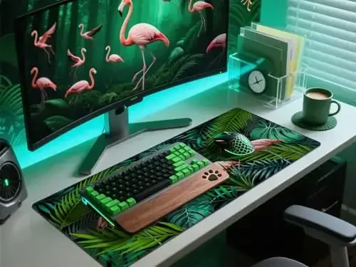 JIALONG Large Gaming Mouse Pad with Non-Slip Rubber Base - XXL Extended Desk Mat for Gaming, Office, and Home - 35.4x15.7 Inches Mousepad - 7