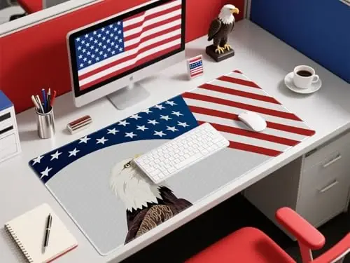 JIALONG Large Gaming Mouse Pad, XXL Desk Mat, Durable Extended Mousepad with Stitched Edges, Non-Slip Base Keyboard Mat for Gamer, Office and Home - 35.4x15.7 Inches - 6