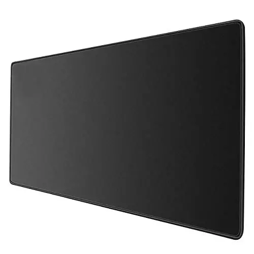 JIALONG Large Gaming Mouse Pad, XXL Desk Mousepad with Stitched Edges, Non-Slip Base Keyboard Pad for Gamer, Office & Home Classic Black - JIALONG