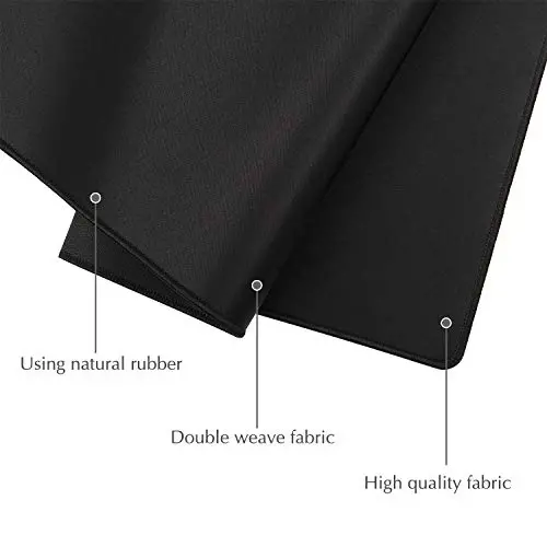 JIALONG Large Gaming Mouse Pad, XXL Desk Mousepad with Stitched Edges, Non-Slip Base Keyboard Pad for Gamer, Office & Home Classic Black - 3