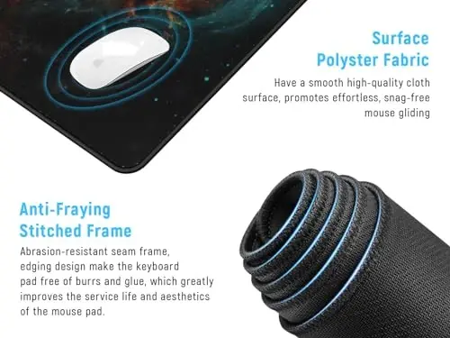 JIALONG Oyuncu Mouse Pad Masa Mouse Matı Büyük Boy 35.4 x15.7 inç İş Oyun Ofis Ev İçin Rahat XXL Mousepad - 3