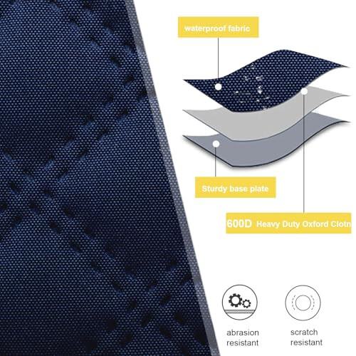 JiatuA Car Trunk Organizer for SUV, Car Storage Organizer Collapsible Multi Compartment Container Box, Adjustable Car Accessories for Women/Men, Dark Blue - 6