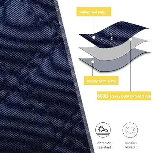 JiatuA Car Trunk Organizer for SUV, Car Storage Organizer Collapsible Multi Compartment Container Box, Adjustable Car Accessories for Women/Men, Dark Blue - 6