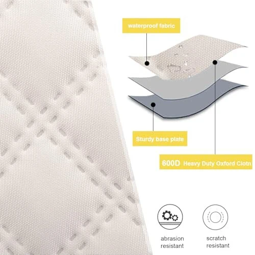 JiatuA Car Trunk Organizer for SUV, Car Storage Organizer Collapsible Multi Compartment Container Box, Adjustable Car Accessories for Women/Men, Beige - 6