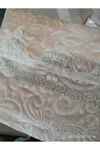 Jigarrang ikki kishilik fransuz gipyurli adyol to'plami, sep uchun adyol to'plami-VIZON - KELEBEK (1)