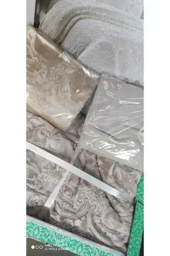 Jigarrang ikki kishilik fransuz gipyurli adyol to'plami, sep uchun adyol to'plami-VIZON - 4