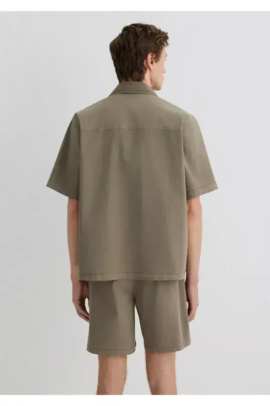 Jigarrang ko'ylak Loose Fit / Keng kesim 0211 - 4