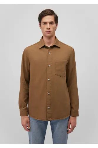 Jigarrang ko'ylak Regular Fit / Oddiy bichim 02112 - 3