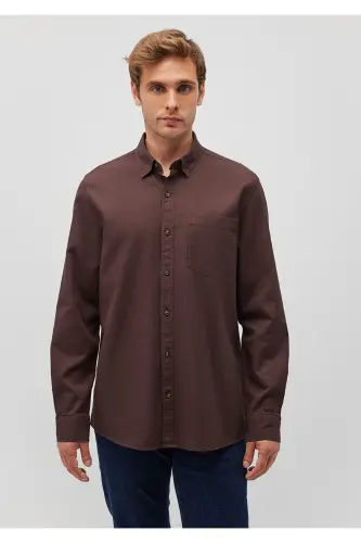 Jigarrang ko'ylak Regular Fit / Oddiy Kesim 02110 - 6