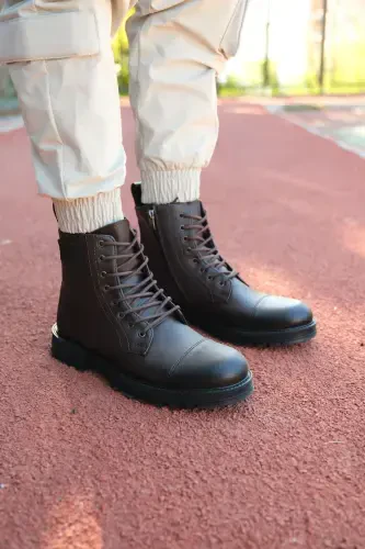 Jigarrang молнияли erkak etik poyafzali 0012856-Jigarrang - 1