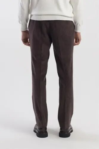Kahve Regular Fit %100 Pamuk Kadife Pantolon - 4