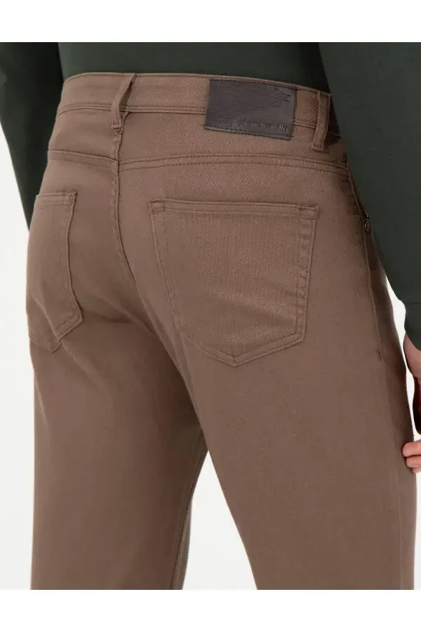 Jigarrang Slim Fit kanvas shim - 15