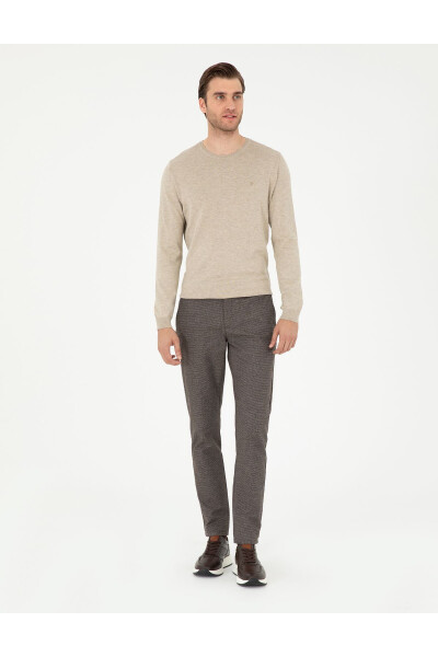 Jigarrang Slim Fit kanvas shimlar - PIERRE CARDIN