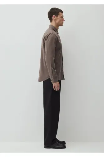 Jigarrang Tencel TM Lyocell ko'ylagi Regular Fit / - 1