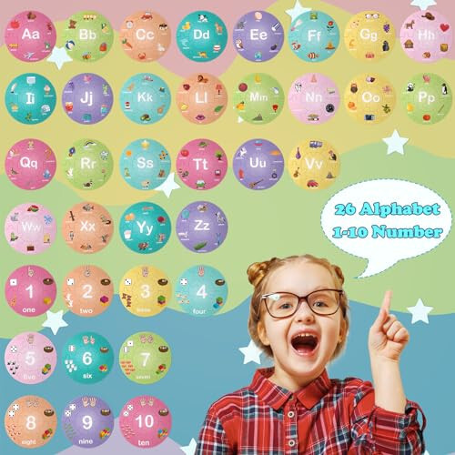 Jigsaw Puzzles Yog'och Alfabe Raqamli Puzzlelar Bolalar Uchun 3-5 Yosh, ABC O'rganish Montessori O'yinchoqlar Go'daklar Uchun, Maktabgacha Ta'lim Xati Puzzlelar Sovg'alar 4 5 6 7 8 Yoshli O'g'il va Qiz Bolalar Uchun - 2