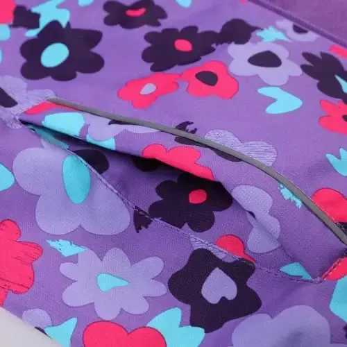 Jingle Bongala Kids Waterproof Rain Jackets Lightweight Raincoats Fleece & Knitted Lining Hooded Windbreaker for Boys Girls - 4